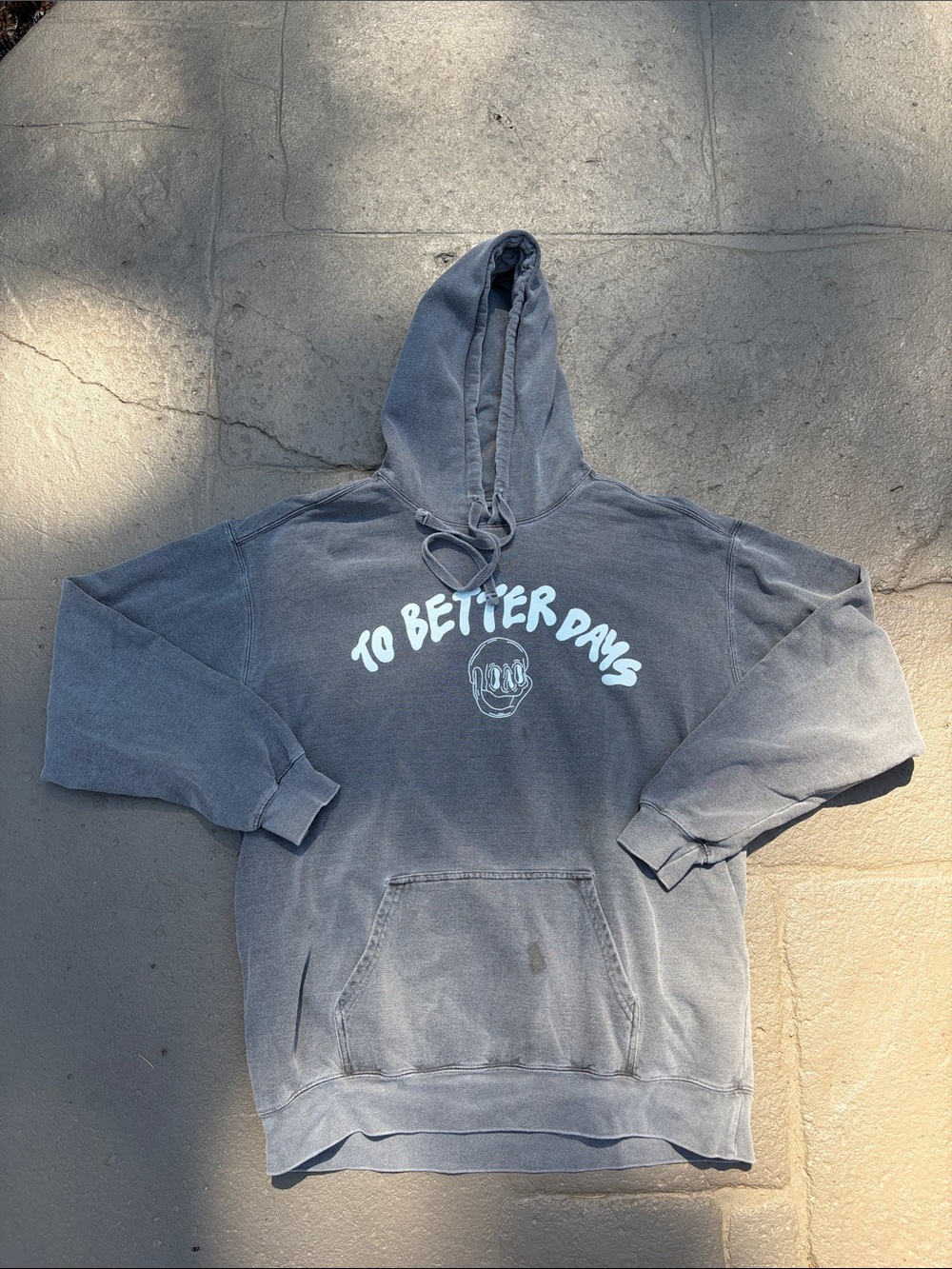 To Better Days Pullover Hoodie - Washed Gray